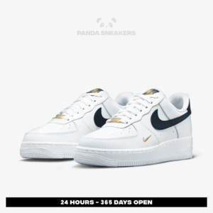 nike air force 1 low 07 essentials white black gold mini swoosh authentic