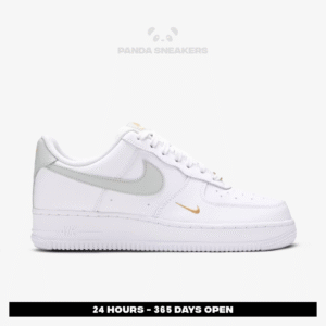 nike air force 1 low essentials white grey silver gold authentic