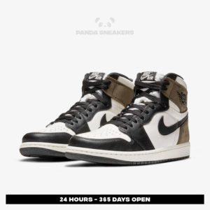 nike air jordan 1 retro og high dark mocha brown black white authentic
