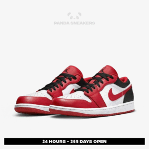 nike air jordan 1 low red bulls chicago bulls black red white authentic
