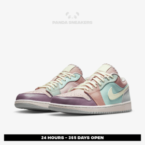 nike air jordan 1 low easter pastel multicolor candy pink purple tosca grey authentic