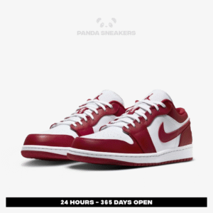 nike air jordan 1 low gym red white red authentic