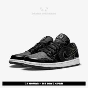 nike air jordan 1 low se black patent carbon allstar all star black white authentic