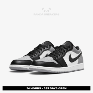 nike air jordan 1 low shadow toe 2022 black grey white authentic