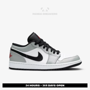 air jordan 1 low light smoke grey white black authentic