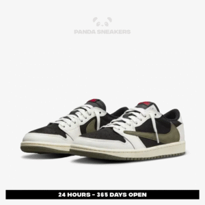 nike air jordan 1 low x travis scott olive green white black authentic