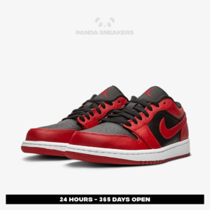 nike air jordan 1 low black varsity red reverse bred