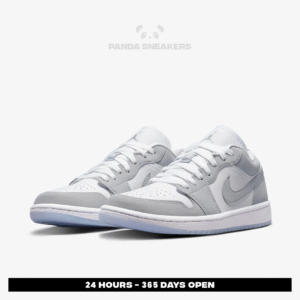 nike air jordan 1 low white wolf grey aluminum authentic