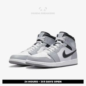 nike air jordan 1 mid light smoke grey anthracite white grey black authentic
