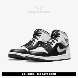 nike air jordan 1 mid white shadow black white shadow grey authentic