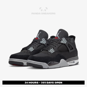 nike air jordan 4 se black canvas black and light steel authentic