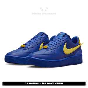 sepatu nike air force 1 low ambush game royal blue yellow authentic