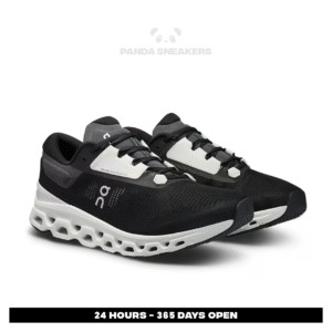 sepatu on running on cloudstratus 3 black frost black white sneakers authentic