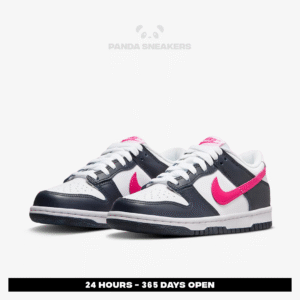 nike dunk low obsidian fierce pink magenta black white authentic