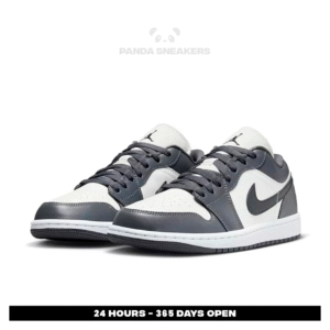 sepatu nike air jordan 1 low dark grey white off noir authentic sneakers