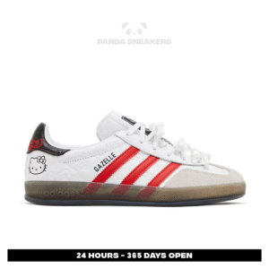 sepatu adidas gazelle indoor x hello kitty anniversary white red sneakers authentic