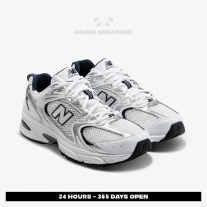 sepatu new balance nb 530 white silver navy indigo sneakers authentic