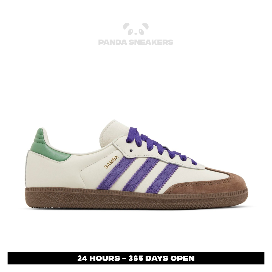 sepatu adidas samba og white collegiate purple green brown sneakers authentic sepatu adidas samba og white collegiate purple green brown sneakers authentic
