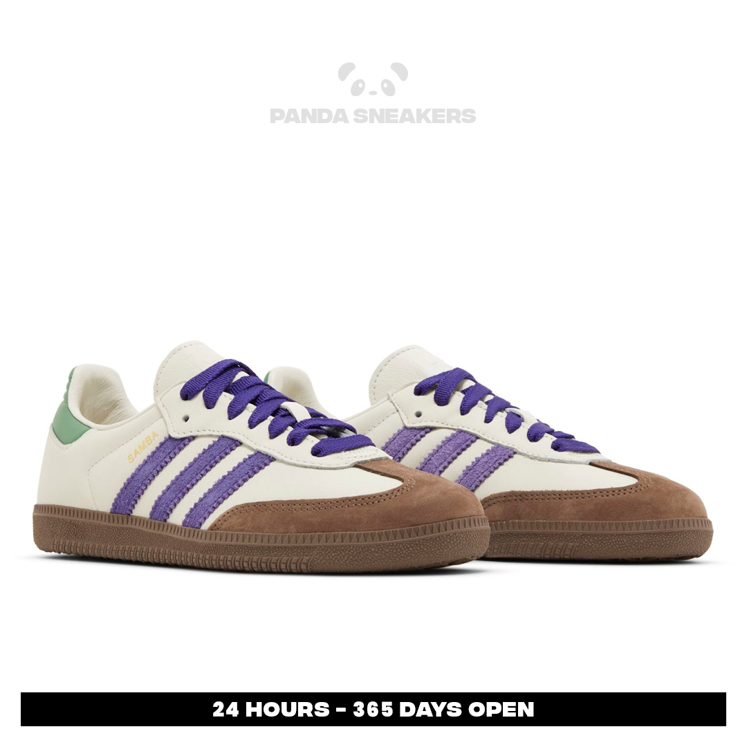 sepatu adidas samba og white collegiate purple green brown sneakers authentic sepatu adidas samba og white collegiate purple green brown sneakers authentic