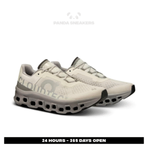sepatu on running on cloudmonster ice alloy grey white sneakers authentic