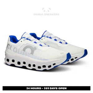sepatu sneakers on running cloudmonster white indigo blue authentic sneakers