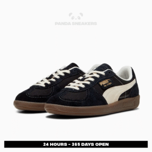 sepatu puma palermo vintage black frosted ivory black gum sneakers authentic