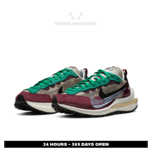 sepatu nike sacai vaporwaffle villain red green sneakers authentic