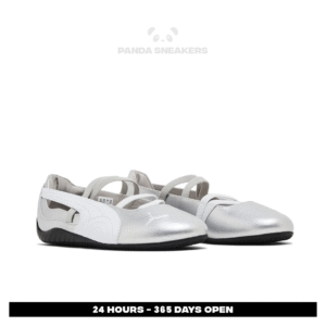 sepatu speedcat ballet silver white black sneakers authentic