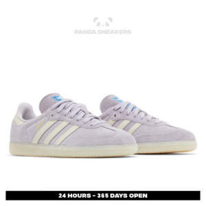 sepatu adidas samba og silver dawn taro chalk white sneakers authentic