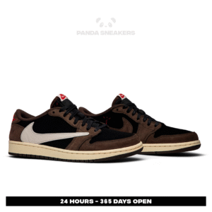 nike air jordan 1 low og x travis scott dark brown black white authentic