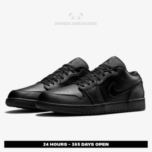sepatu nike air jordan 1 low tripleblack allblack sneakers casual authentic