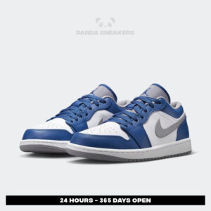 nike air jordan 1 low true blue grey white authentic