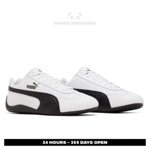 sepatu puma speedcat og leather white black sneakers authentic
