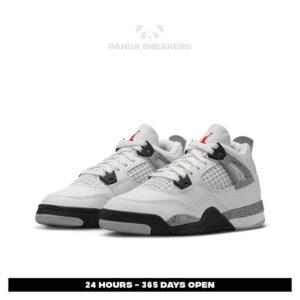sepatu air jordan 4 retro white cement sneakers authentic