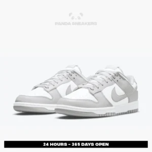 sepatu nike dunk low grey fog grey white sneakers authentic