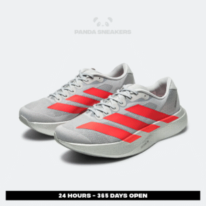 sepatu adidas adizero evo sl silver metallic red sneakers authentic