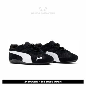 sepatu puma speedcat go black white sneakers authentic