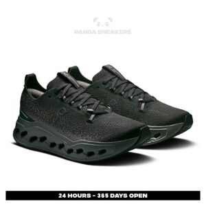 sepatu on cloudtilt black asphalt black white sneakers casual olahraga wanita pria outdoor indoor gym running