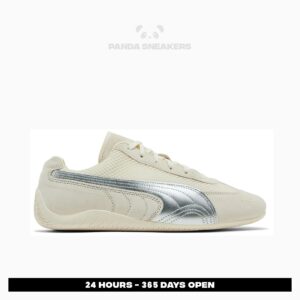 sepatu puma speedcat prm frosted ivory beige silver sneakers casual wanita authentic