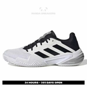 sepatu adidas barricade 13 cloud white core black grey three sneakers authentic