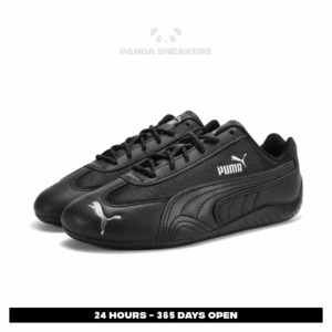 sepatu puma speedcat femme black aged silver sneakers authentic