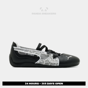 sepatu puma speedcat ballet lace silver black casual women shoes sepatu kasual wanita