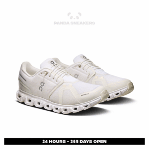 sepatu on cloud 6 waterproof all white undyed white unisex running sneakers pria wanita sepatu lari olahraga gym