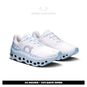sepatu on cloudmonster frost wash blue unisex running sneakers pria wanita sepatu lari olahraga gym