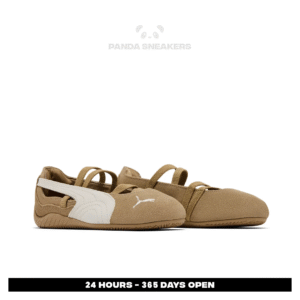sepatu puma speedcat ballet prairie beige tan white women casual sneakers wanita sepatu kasual